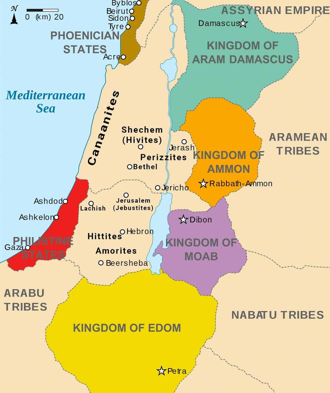 Kingdoms around the Land of Canaan